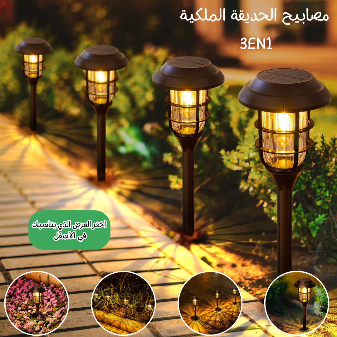 مصابيح الحديقة الملكية 3في1