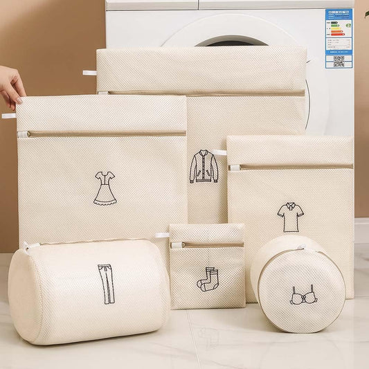 طقم أكياس شبكية لحماية الملابس أثناء الغسيل 06 قطع