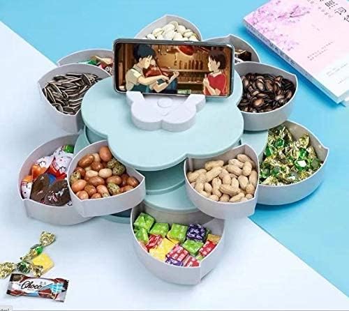 زهرة تخزين المكسرات المتفتحة ب 12 علبة مدمجة مع حامل هاتف