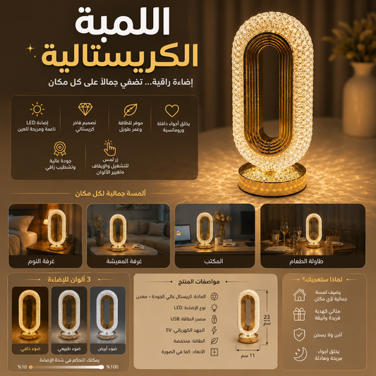 اللمبة الكريستالية المتعددة الألوان